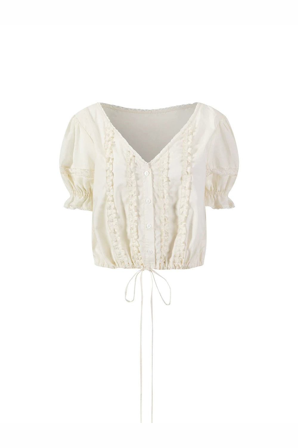 Rose Holiday Ramie Puff Sleeve Set-Up