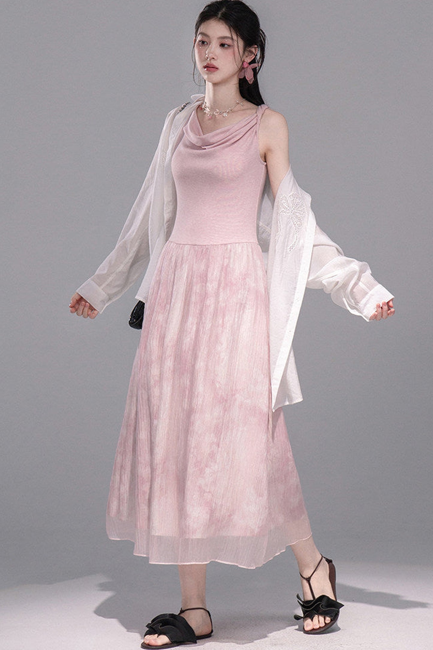 Translucent Silk Embroidered Blouse