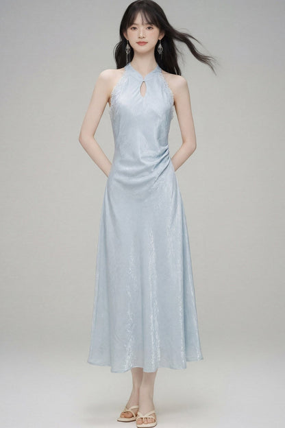 Chinese Style Jade Lace Cheongsam Dress