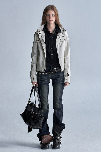 Silk Cotton Enzyme-Washed Jacket