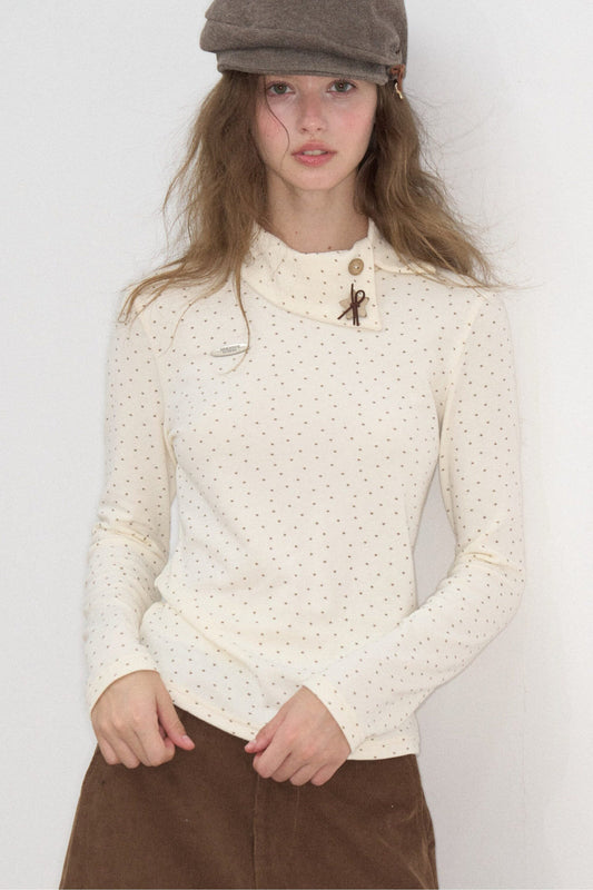 Apricot Slim Fit Knitted Base Shirt