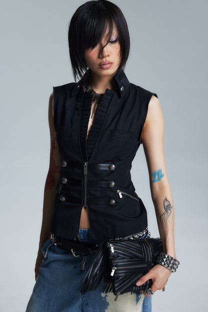 Space Lace Court Vest Jacket