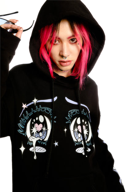Anime Eye Print Loose Jacket