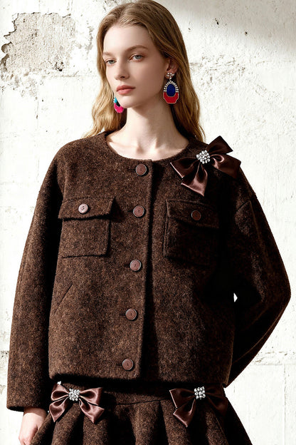Short Jacket and Ruffled Skirt Set
