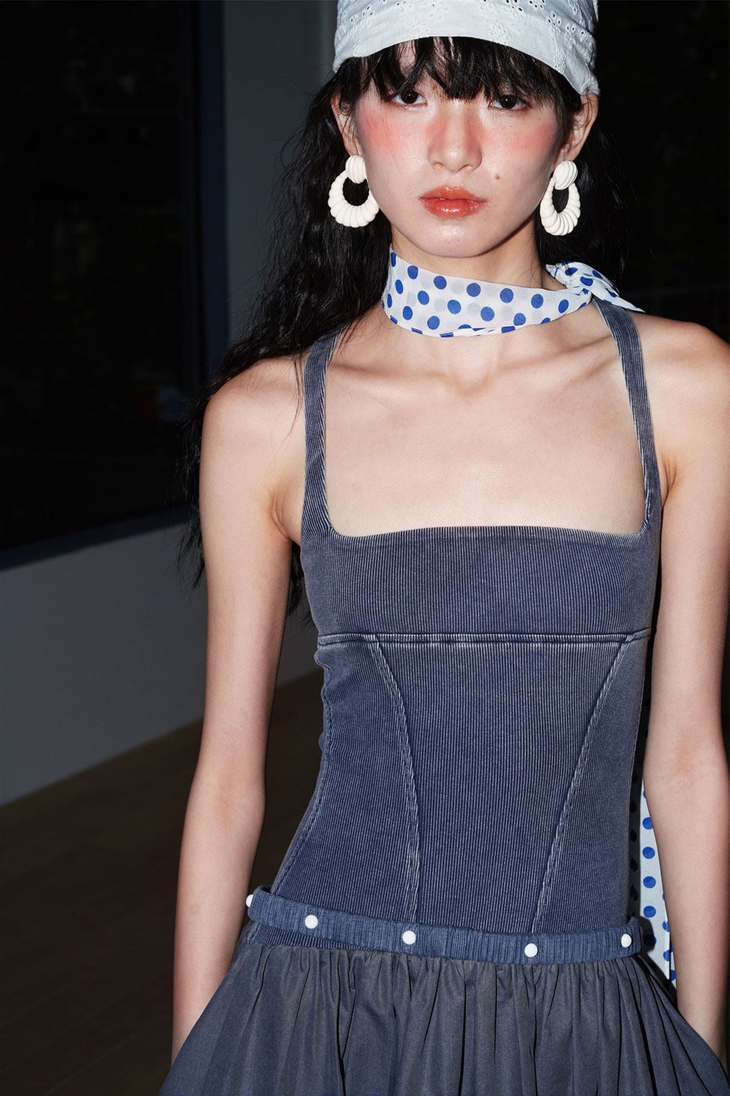 Distressed Washed Cotton Dress