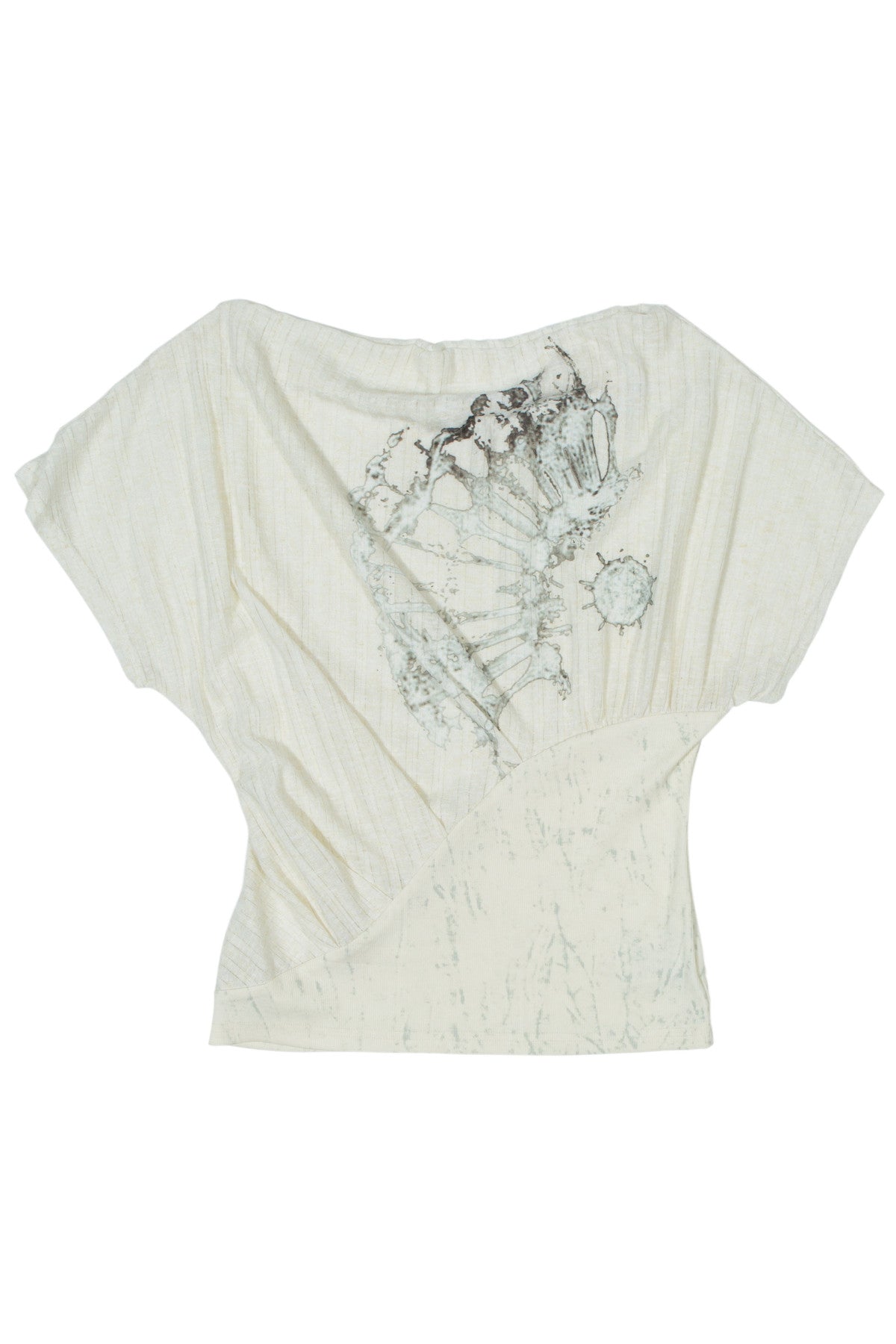 Printed Off-Shoulder Short-Sleeve T-Shirt