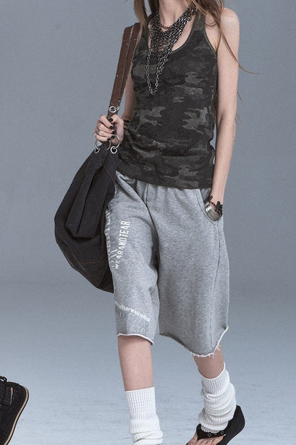Silver Letter Terry Sweatpants