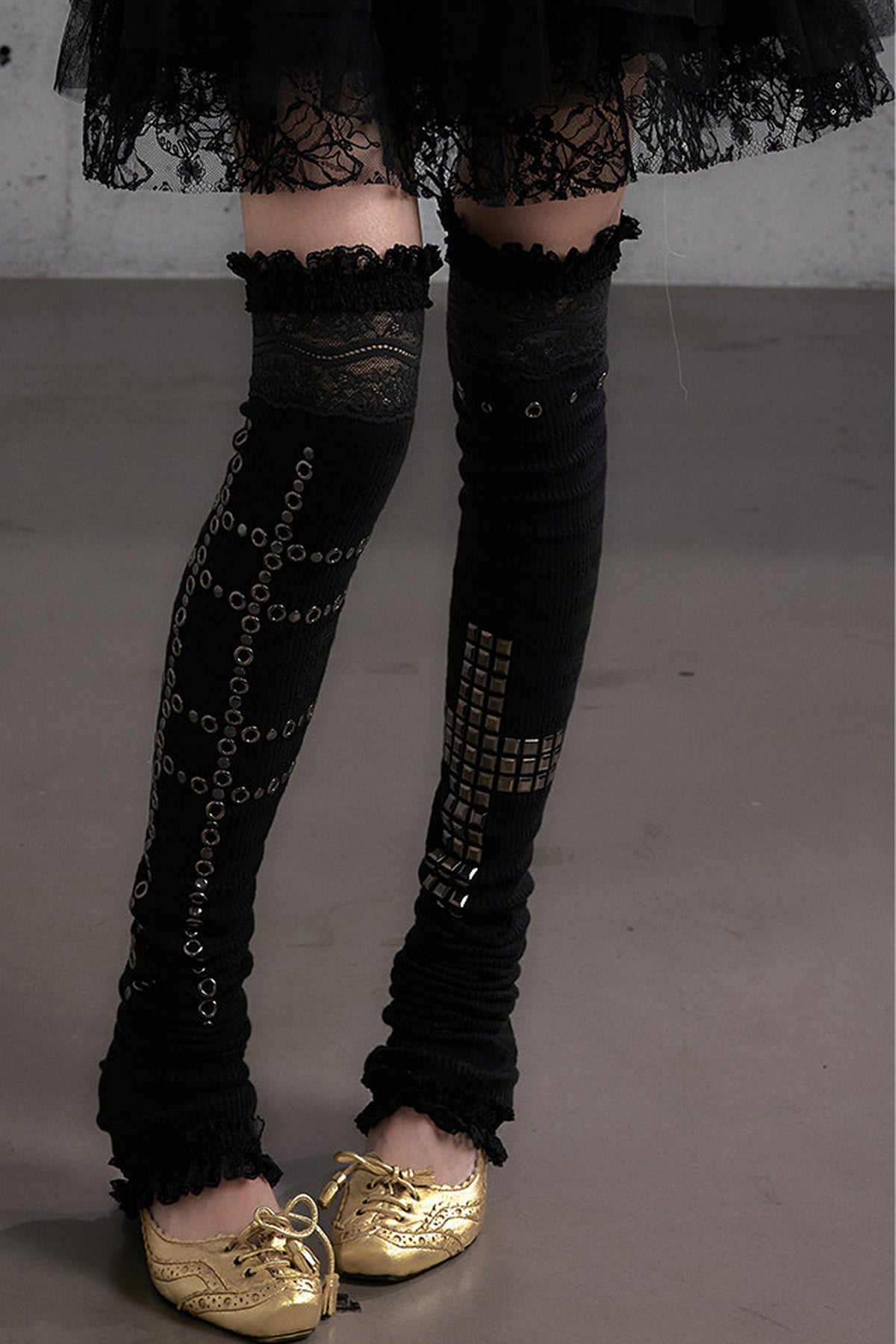 Stretchy Stacked Lace Leg Warmers