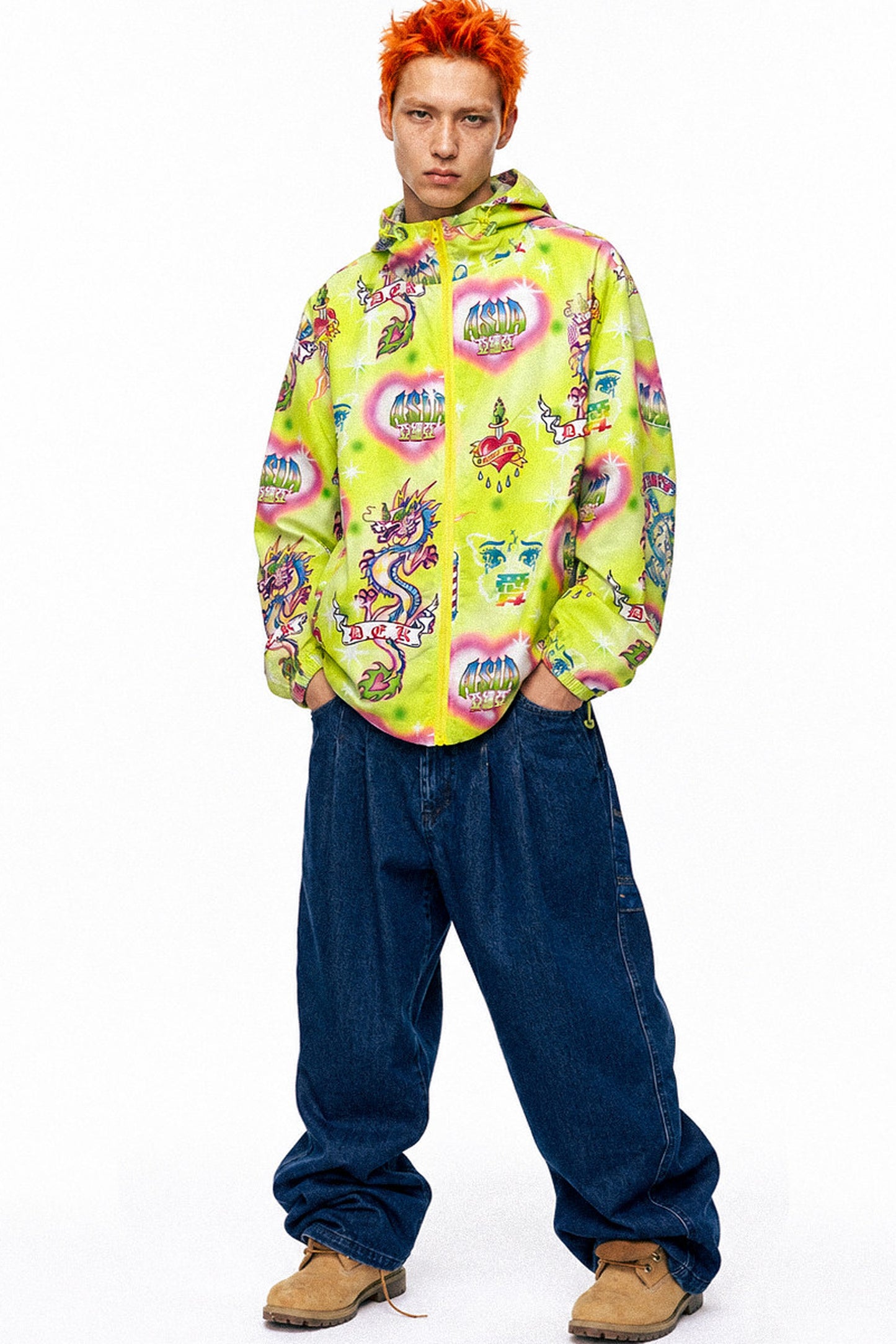 Showa veste shell en Teflon à imprimé tatouage
