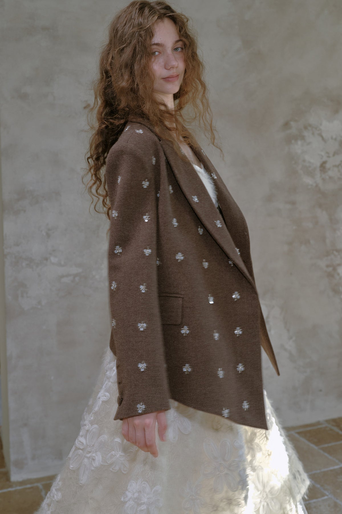 Beaded Woolen Blazer
