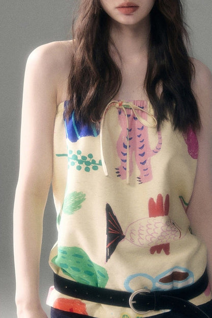 Fruit and Vegetable Print Skirt