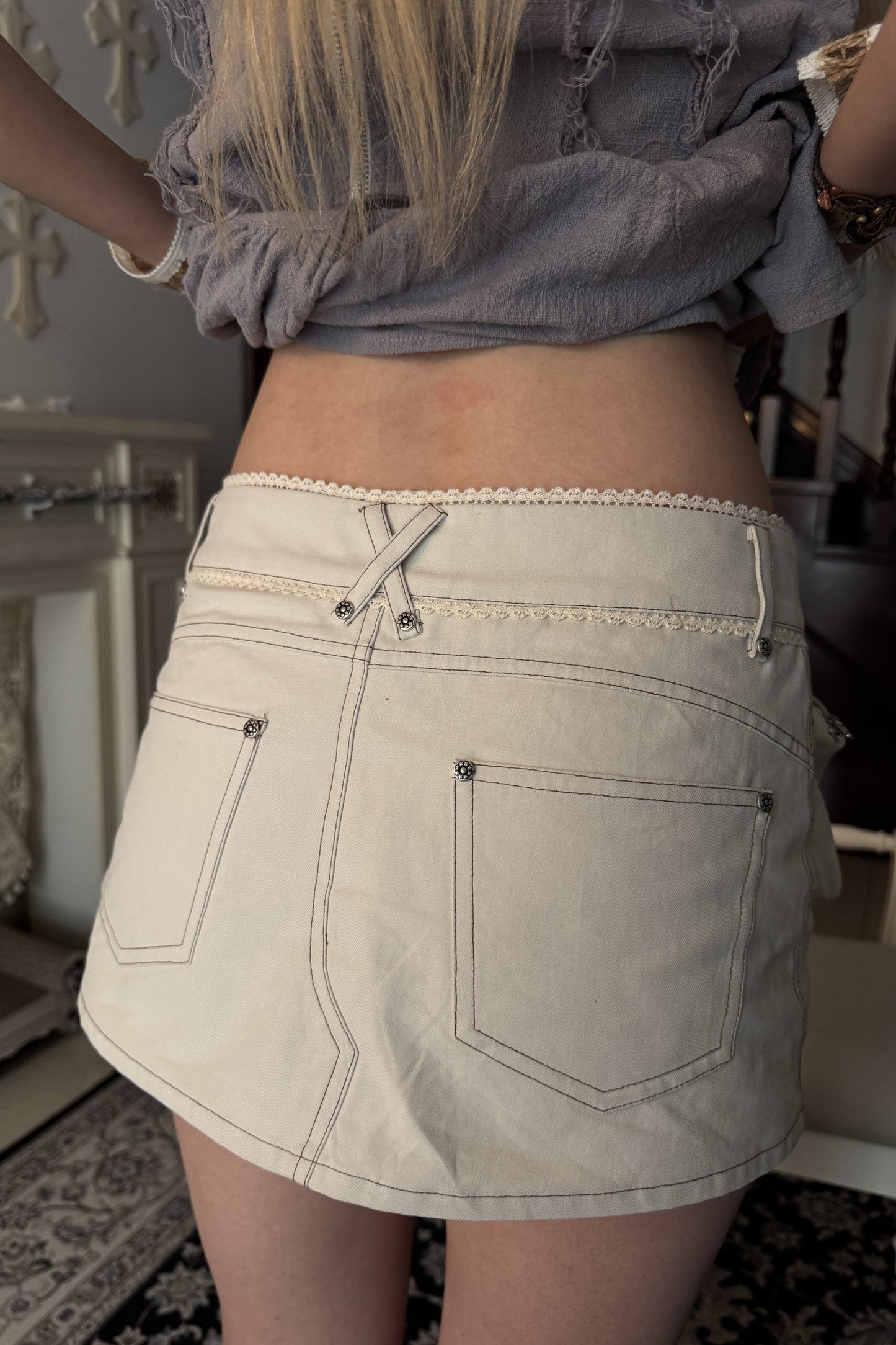 Medieval Buttoned Letter Skirt