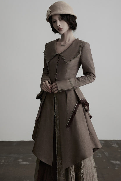 Victorian 3D Tailored Draped Deconstructed Tencel Jacket