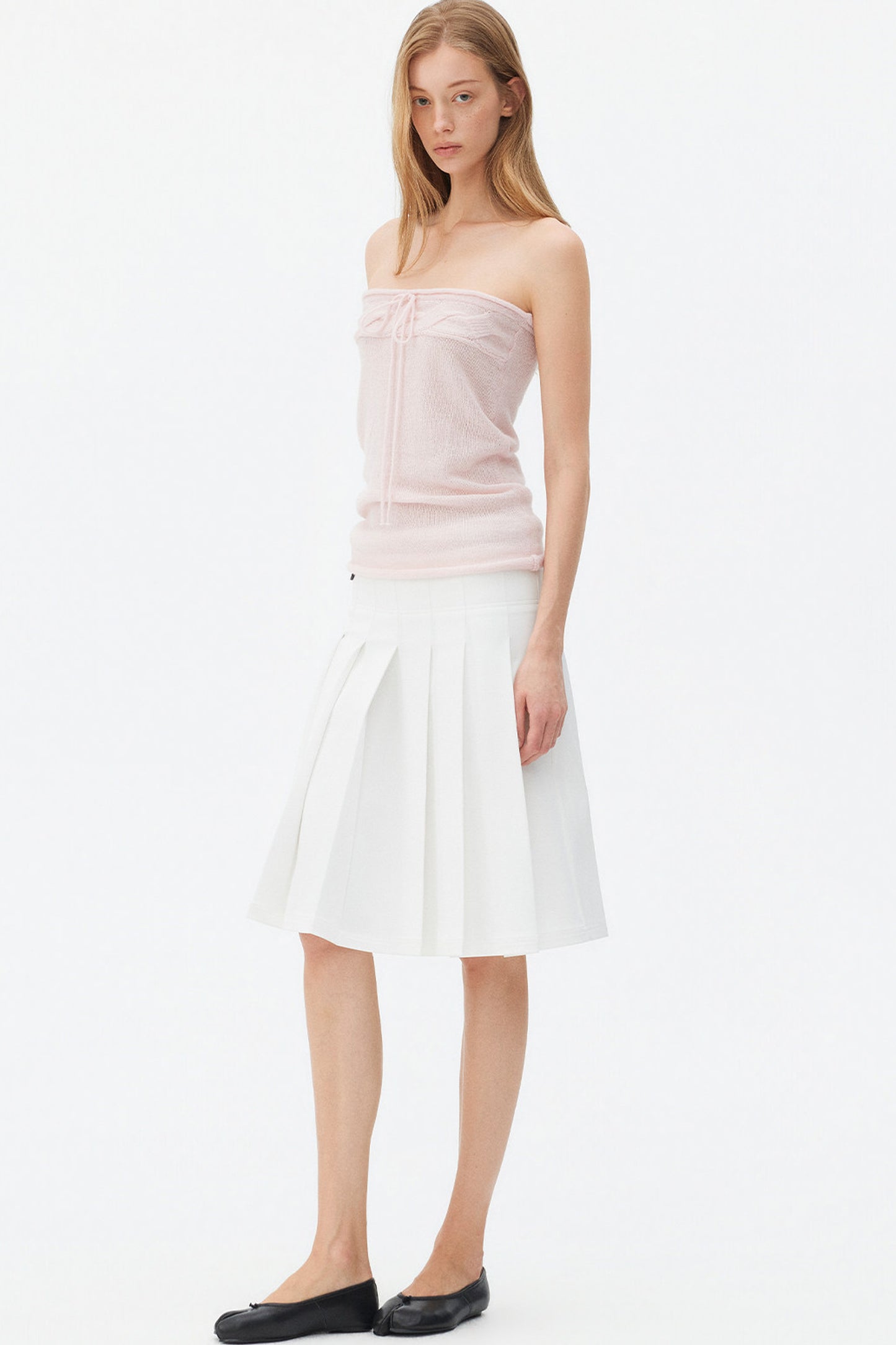 Wool Mohair Cable Knit Top
