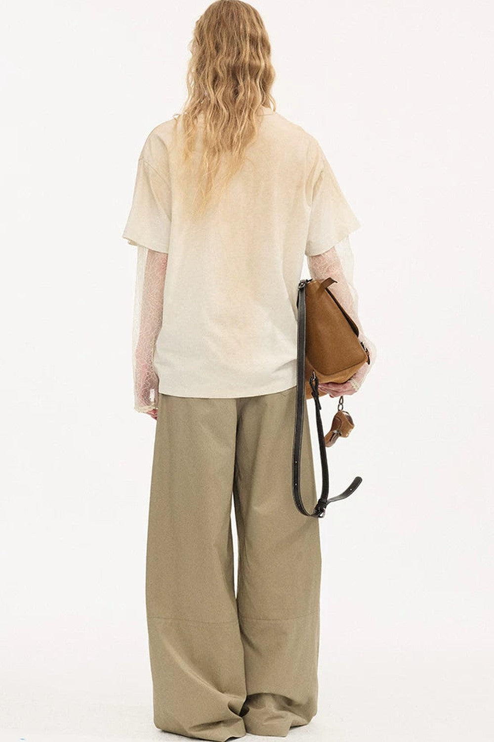 Vintage Distressed Layered Beige Tee