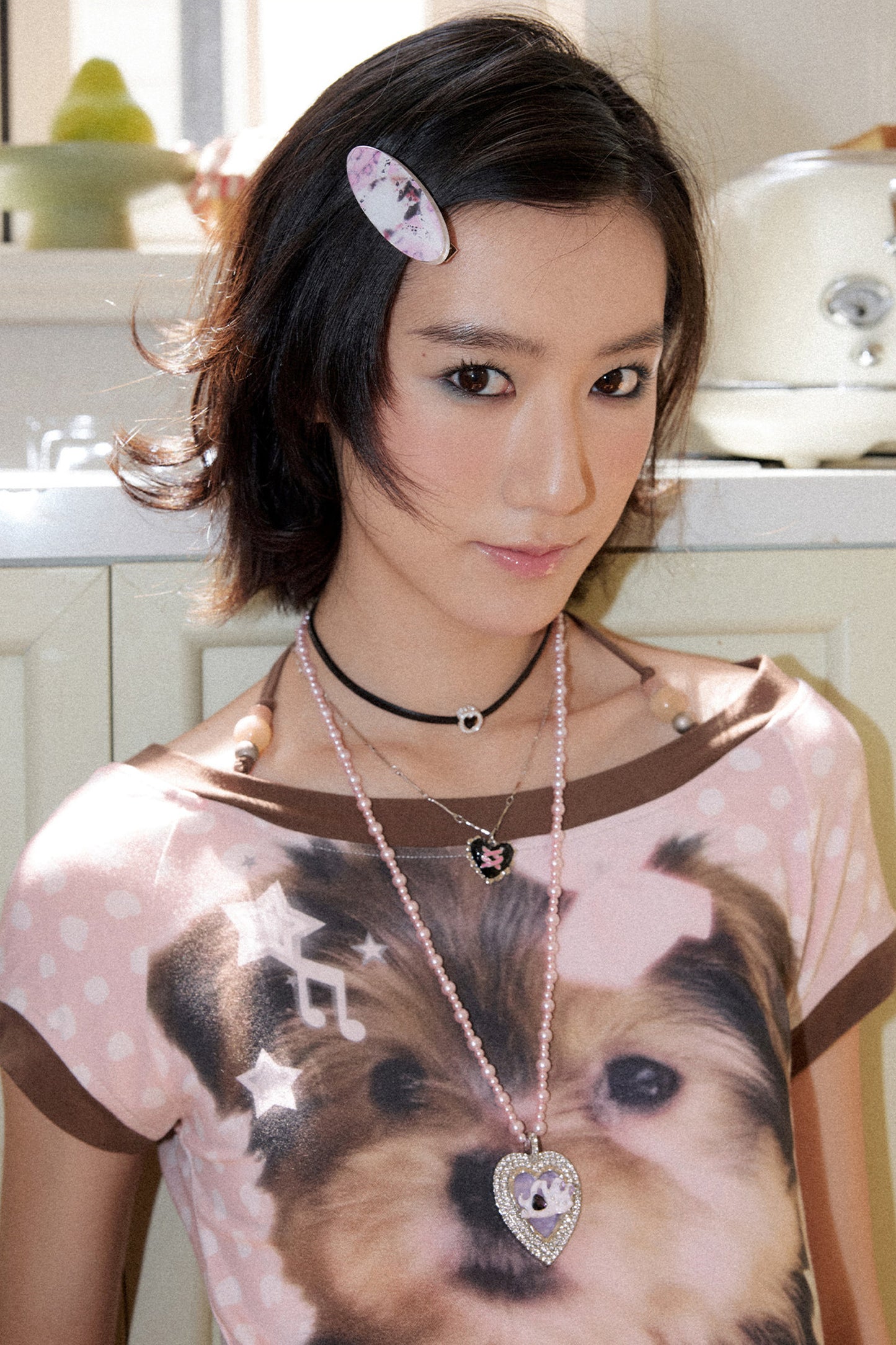 Puppy Polka Dot Retro Top