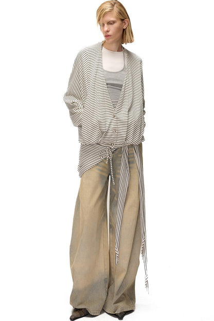 Wide-Leg Washed Vintage Scimitar Jeans