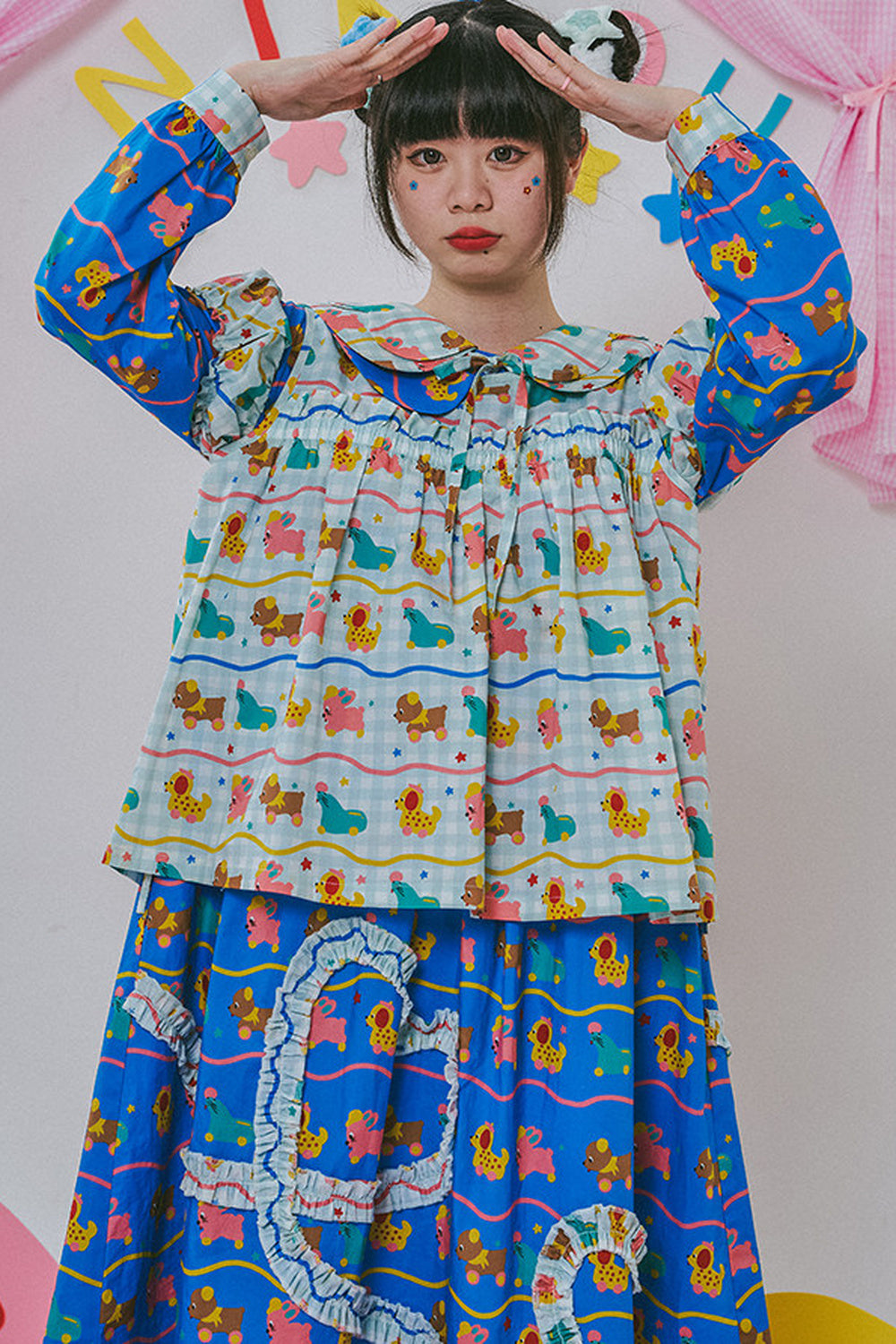 Japanese Style Floral Print Vest