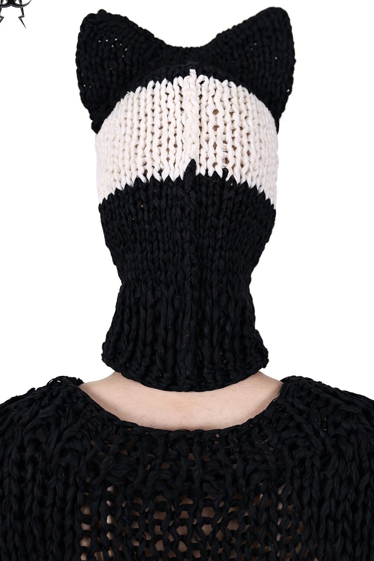 Cat Ear Striped Knitted Balaclava