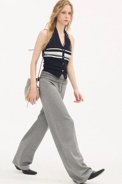 High-Waisted Slim Pants
