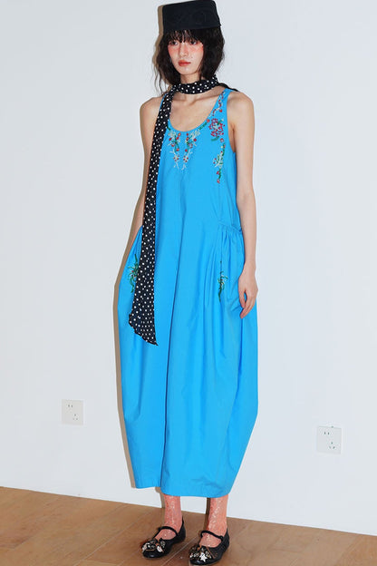 Heavy Beaded Cotton Dress