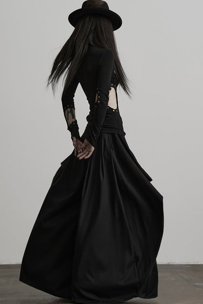 Oversized Multi-Panel Three-Dimensional Tailoring Wide-Leg Pants