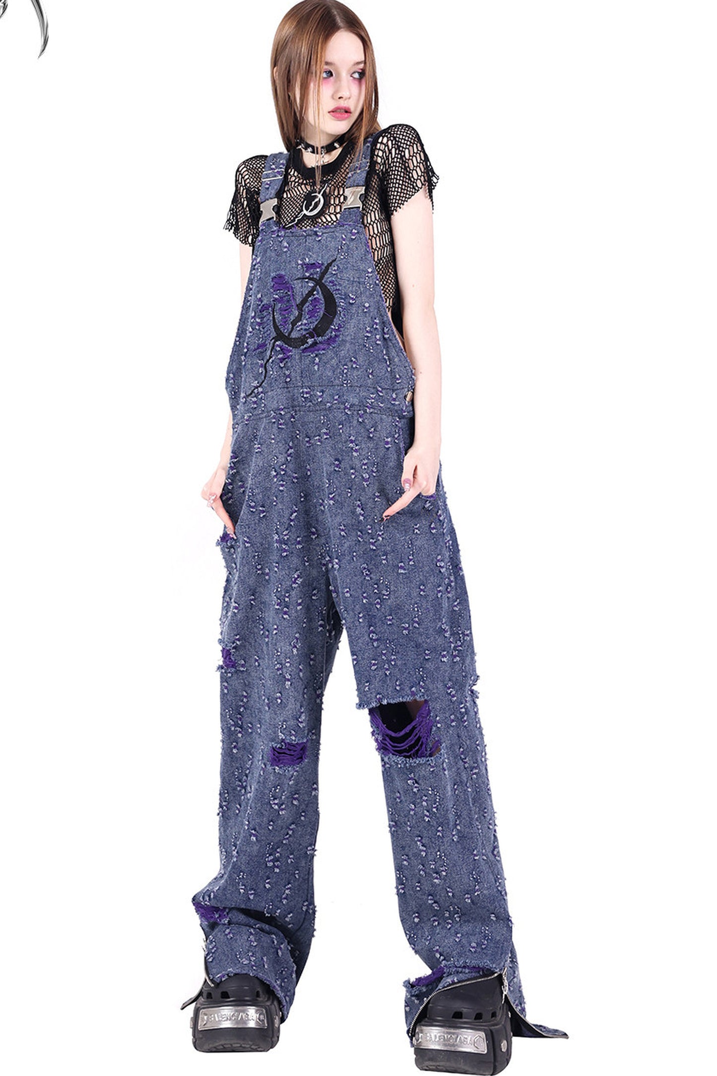 Geometric Mesh Rock Crop T-Shirt