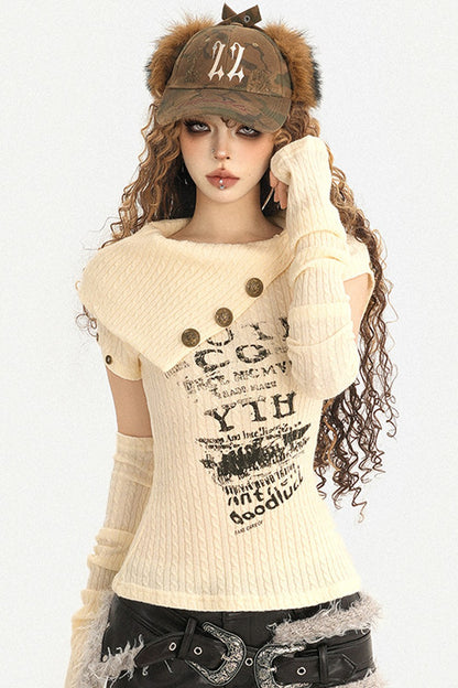Top in maglia Milk-Cool Molly con collo a mezza altezza