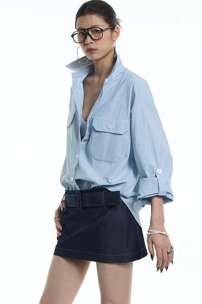 Glacier Blue Work Shirt Jacket