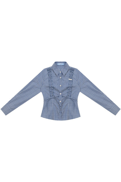 Blue Plaid Long Sleeve Shirt