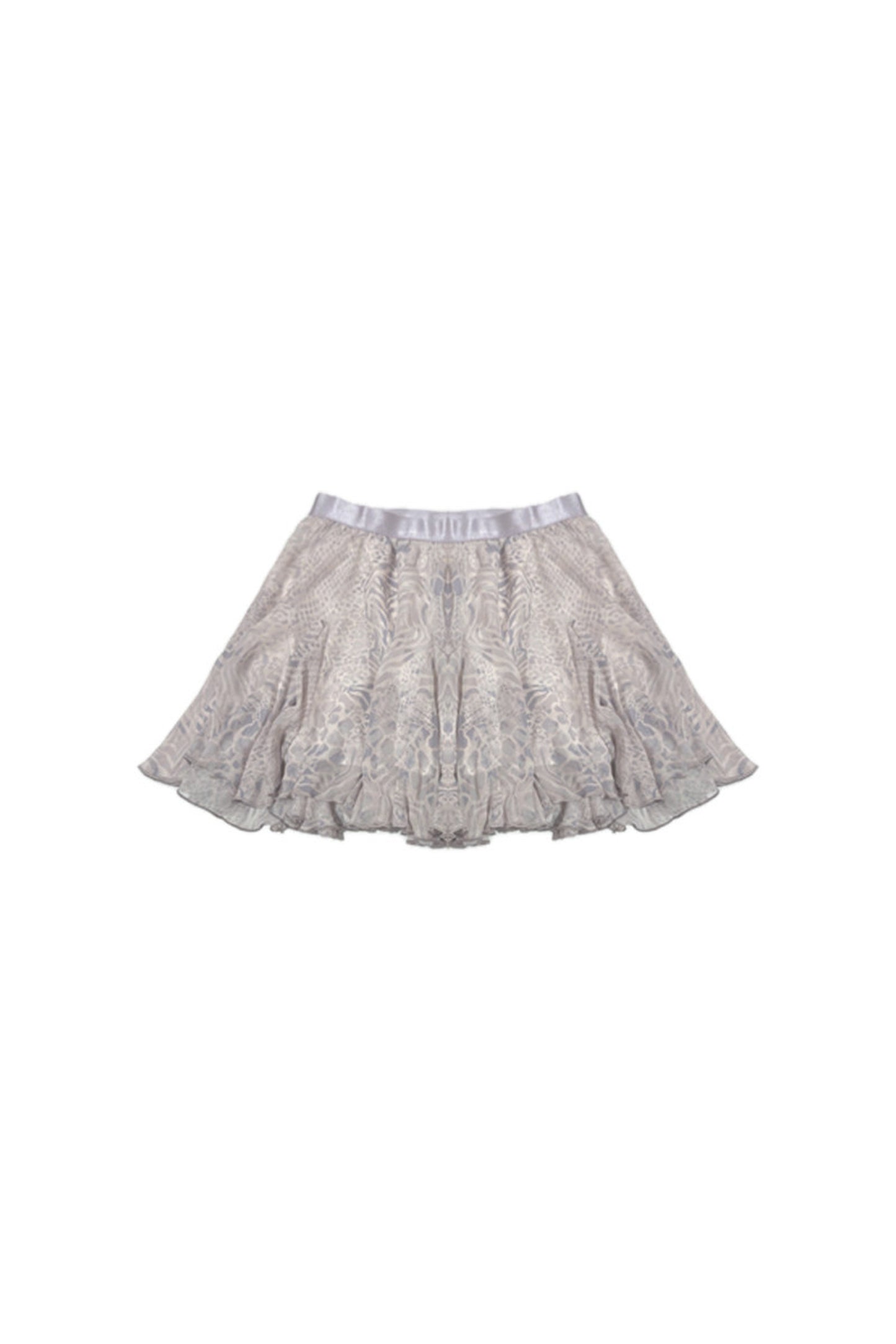 Deer Print T-Shirt and Chiffon Skirt Set-Up