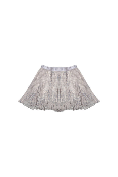Deer Print T-Shirt and Chiffon Skirt Set-Up