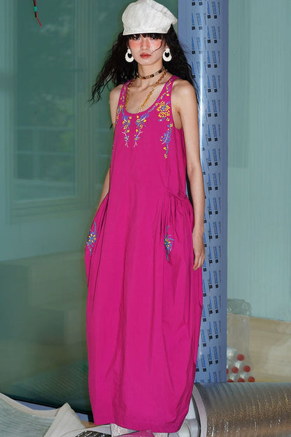 Heavy Beaded Cotton Dress