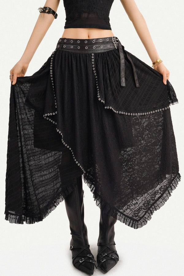Star Embellished Camisole Cardigan And Long Skirt Set-Up