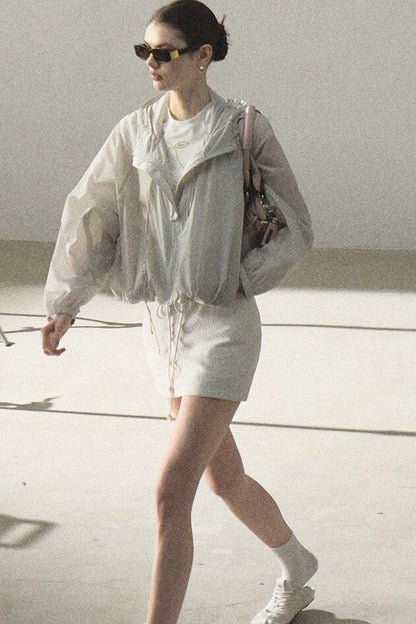 Bright Clouds Linen Skirt