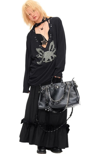 Studded Rabbit Skull Top