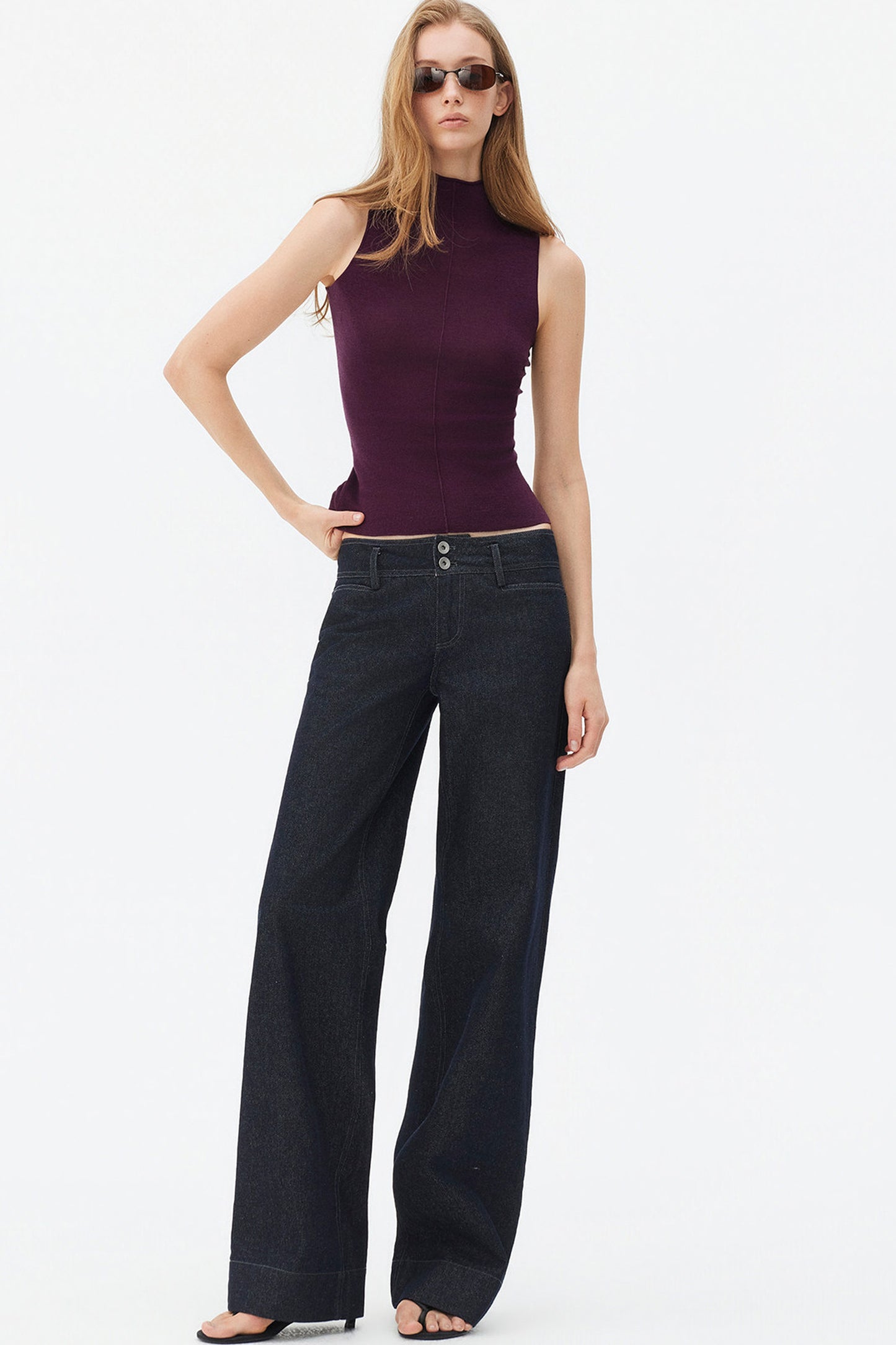 Superfine Merino Wool Seamless Turtleneck Vest
