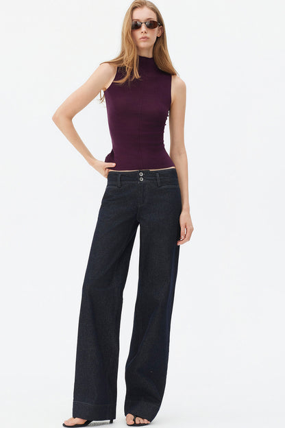 Superfine Merino Wool Seamless Turtleneck Vest