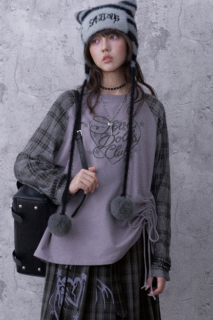 Graffiti Double Waist Pleated Skirt