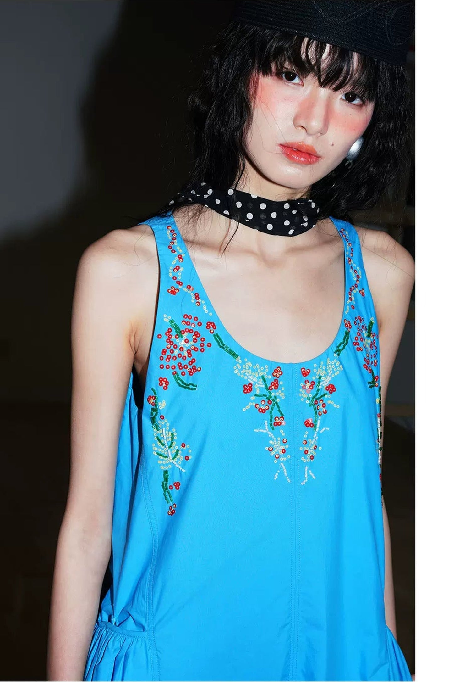 Heavy Beaded Cotton Dress