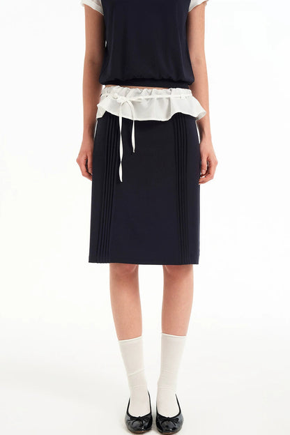 Contrast Patchwork Polo Top Set-Up