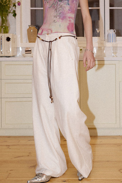 Lyocell Linen Beaded Pants