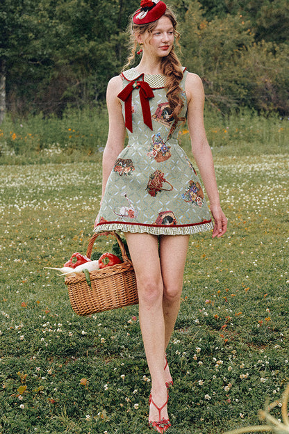 Berry Basket Floral Short Dress