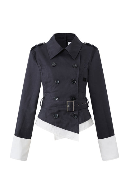 Punk Layered-Look Trench Coat