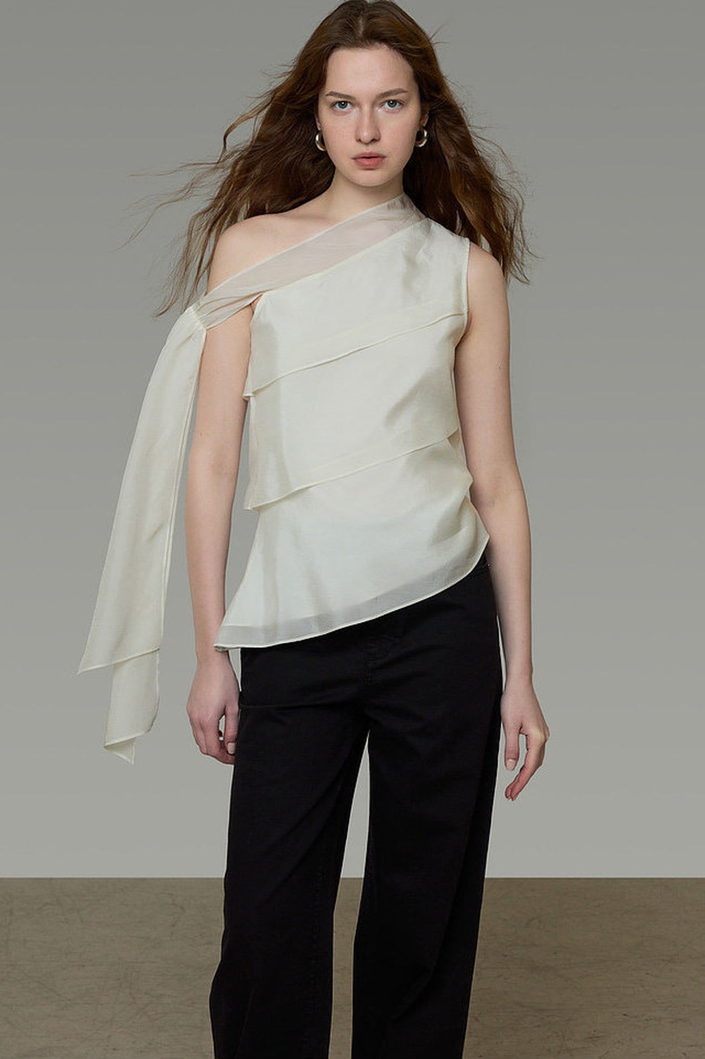 Ribbon Off-Shoulder Blouse