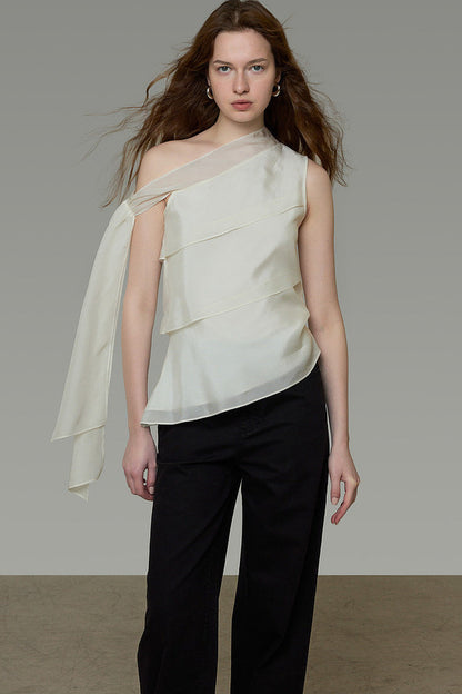 Ribbon Off-Shoulder Blouse