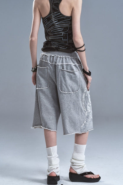 Silver Letter Terry Sweatpants