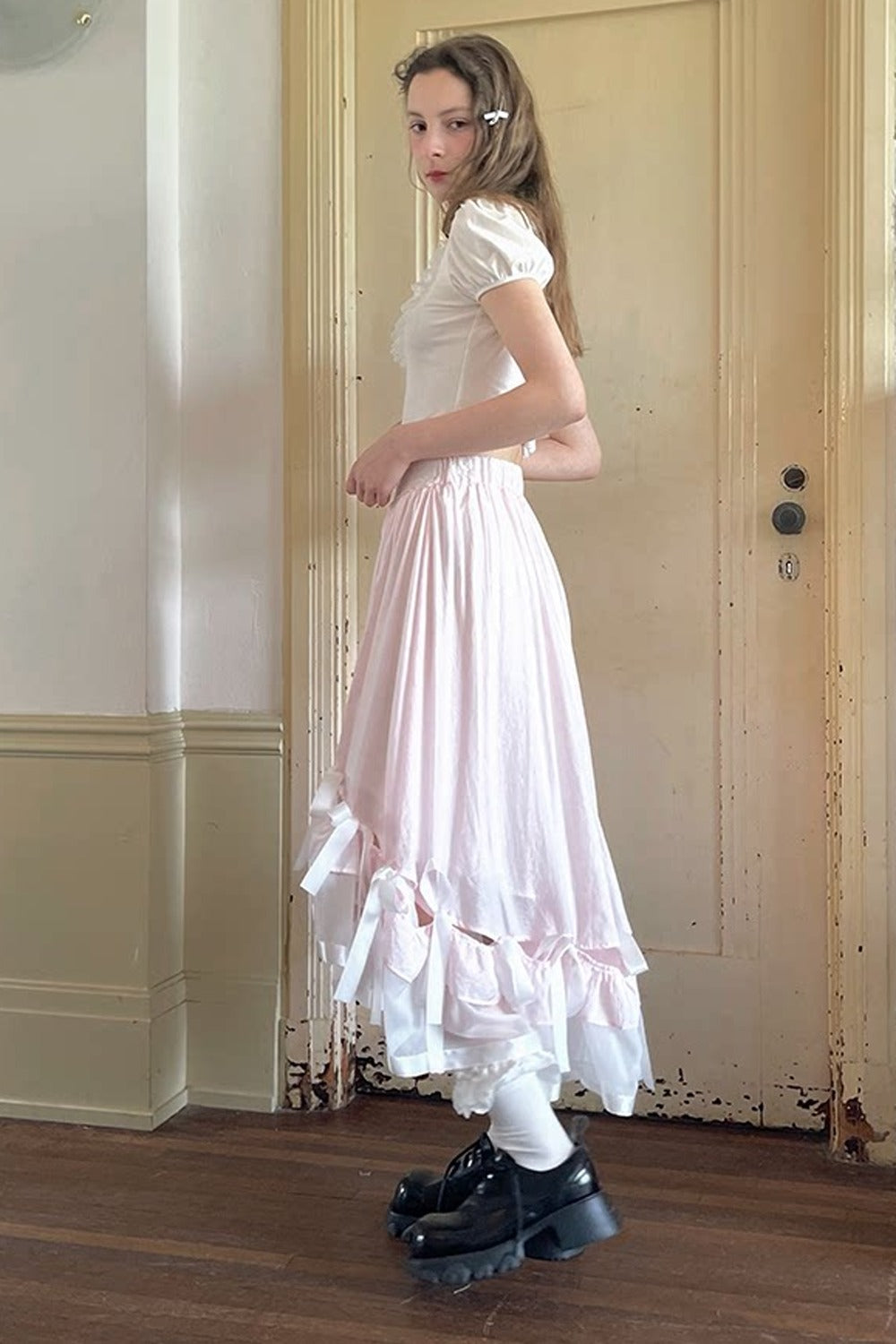 Angel's Tears Pink Plaid Skirt