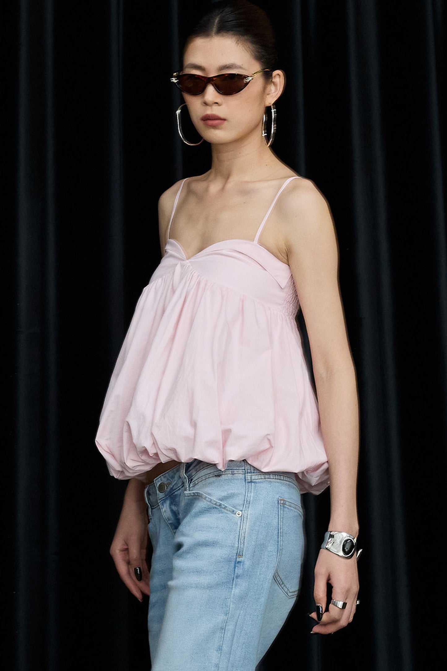 Mist Pink Cotton Camisole Top