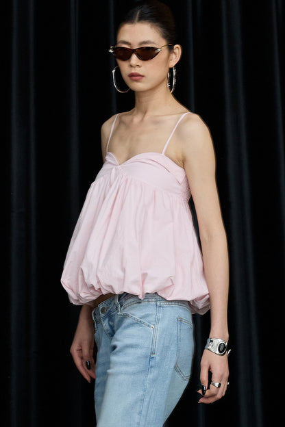 Mist Pink Cotton Camisole Top